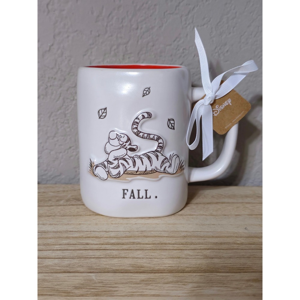 Disney Rae Dunn Tigger Fall Mug Cream Orange New